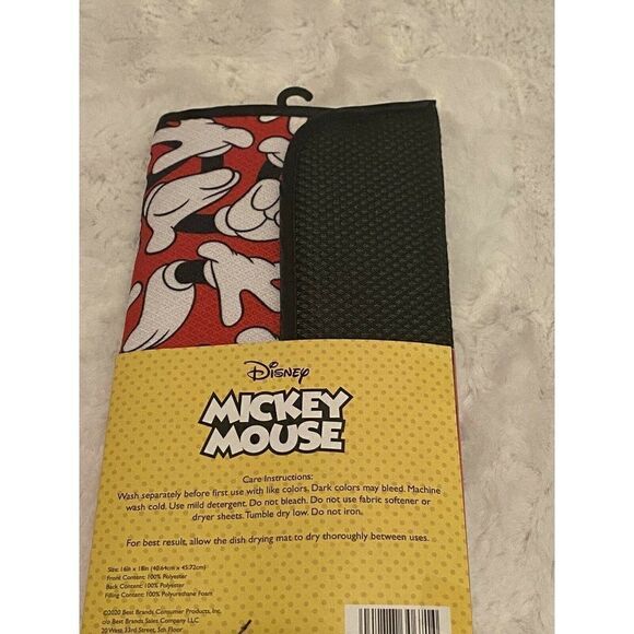 NEW Disney Mickey Mouse Dish Drying Mat 16" x 18" - Picture 4 of 5